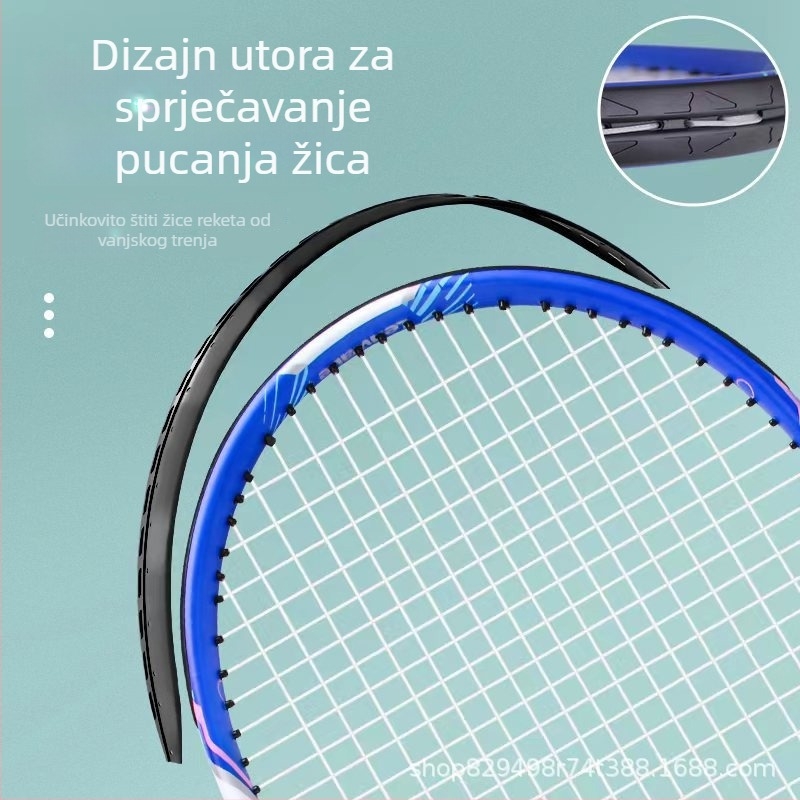 Teniska reketa za trening za odrasle – Langwei, okvir od aluminijske legure, najlonske strune
