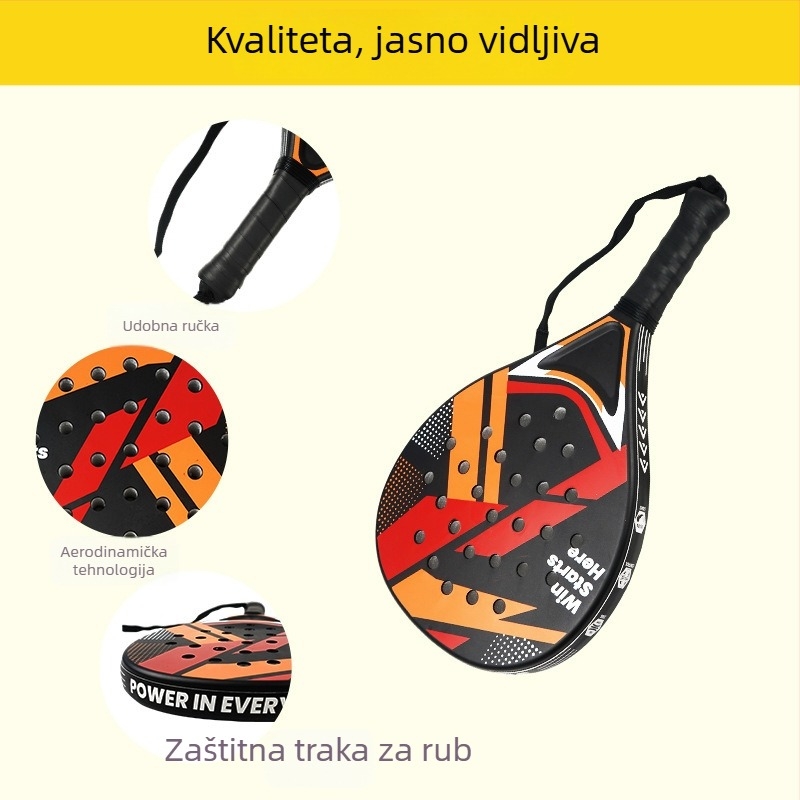 Vanjska teniska raketa s EVA jezgram u pločnom stilu, kavezasti dizajn, plažna raketa za učenike i roditelje