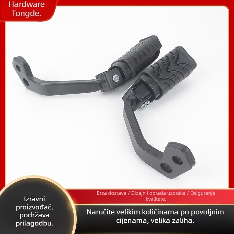 Prednji pedal za motocikl – Željezo, Premaz pečene boje, Bez prilagodbe