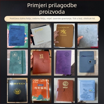 A6 mini džepni bilježnica Panda, PU korica, žično uvez, Dowling papir, 80 g/m², 300–400 stranica, kreativan stil bilježnice