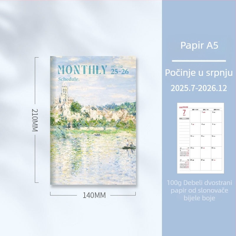 Delijia bilježnica — papir za korice, papir mase drvne, 100 g, kreativni trendovi, 1–50 stranica