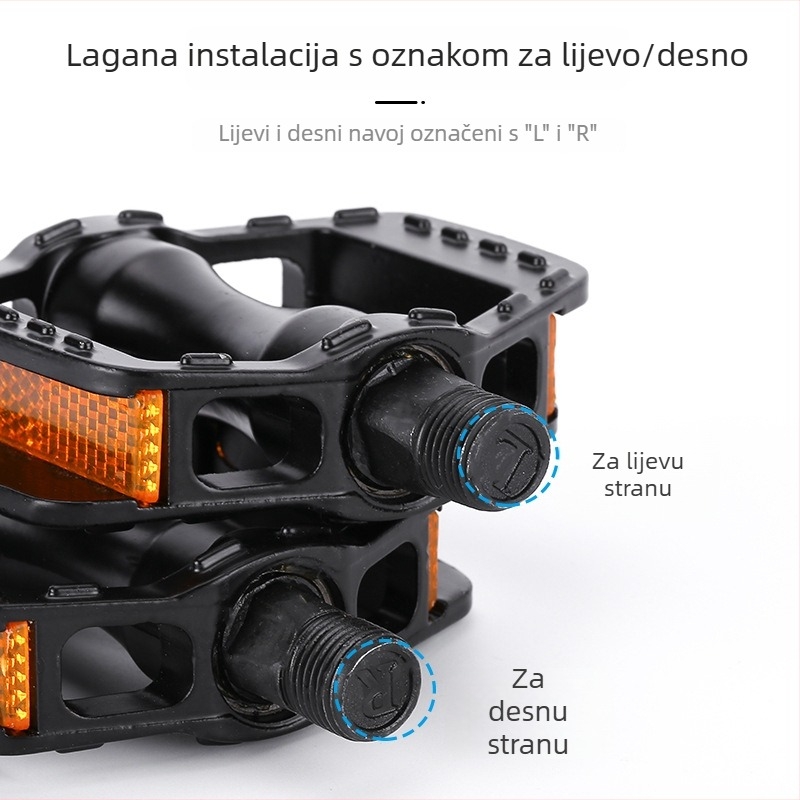 HS Dječji pedali za bicikl – univerzalni, aluminijska legura, kompatibilni s dječjim kolima i biciklima, izdržljivi, protuklizni