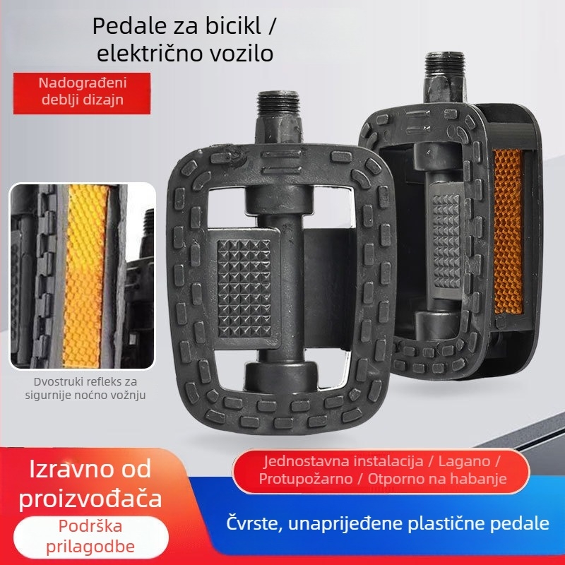 Pedale za bicikl – univerzalni, protuklizni, plastični, model Haiba, Zhengmao dodaci za bicikl