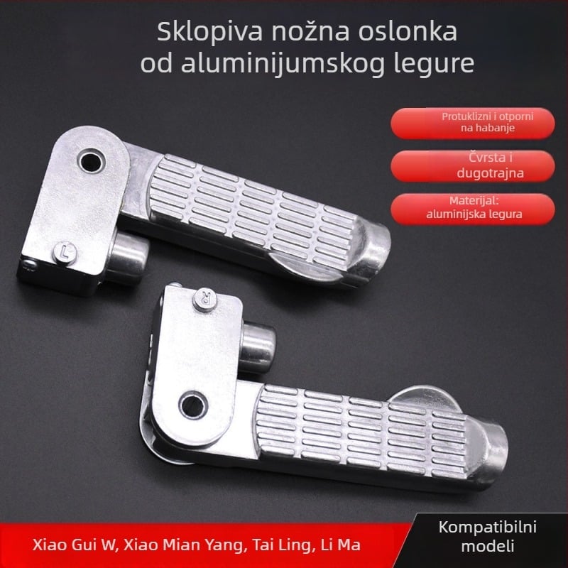 Mojielong Stražnji pedalu od aluminijske legure za električna vozila i motocikle, elektroplatiranje