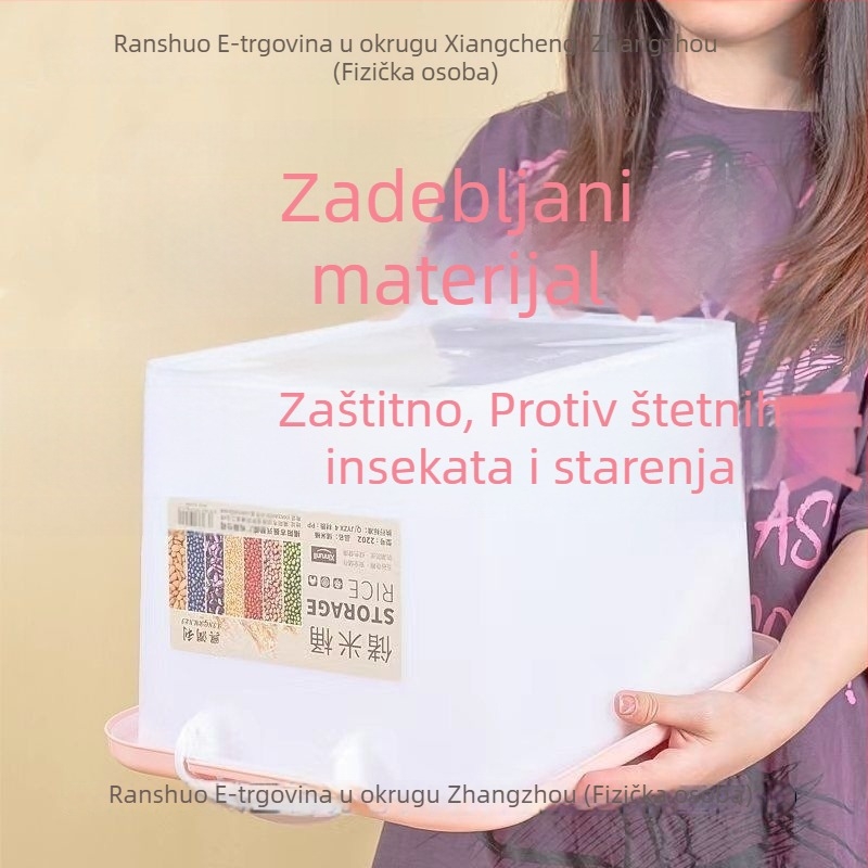 Kutija za skladištenje riže – otporna na vlagu, otporna na insekte, hermetički zatvoren, plastični spremnik, kapacitet do 4 L
