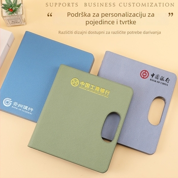 Prijenosni poslovni bilježnica s listovima, višenamjenski; marka Qingxuan; korica otporna na otiske prstiju; veza: loose-leaf; Dowling papir 80 g/m²