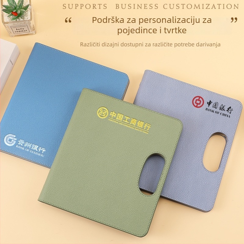 Prijenosni poslovni bilježnica s listovima, višenamjenski; marka Qingxuan; korica otporna na otiske prstiju; veza: loose-leaf; Dowling papir 80 g/m²