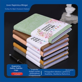 Bilježnica, PU korica, lijepljeno zaključavanje, Forest papir, 120 g, kreativni stil