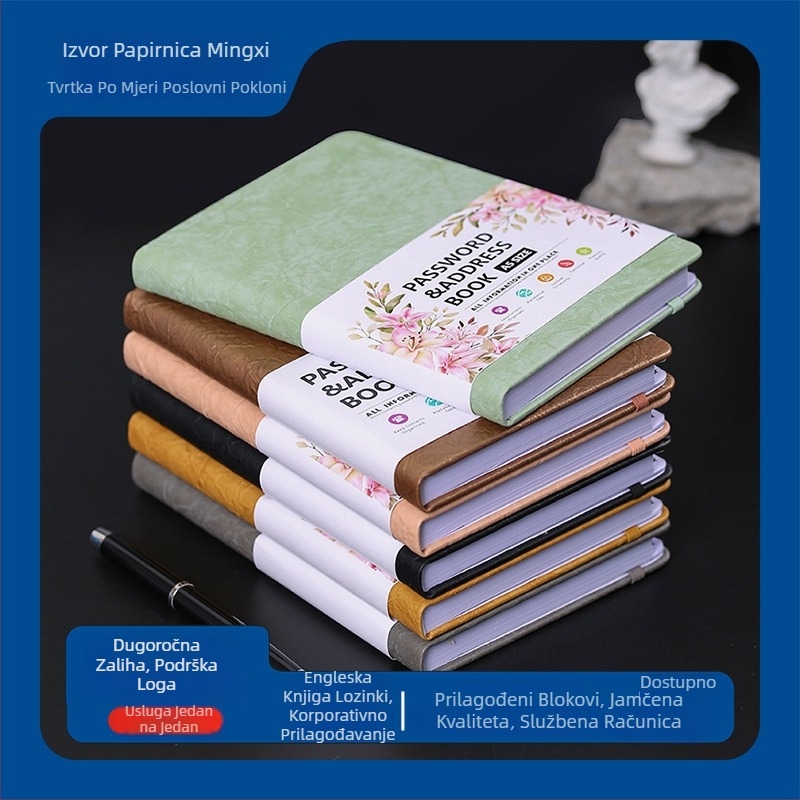 Bilježnica, PU korica, lijepljeno zaključavanje, Forest papir, 120 g, kreativni stil
