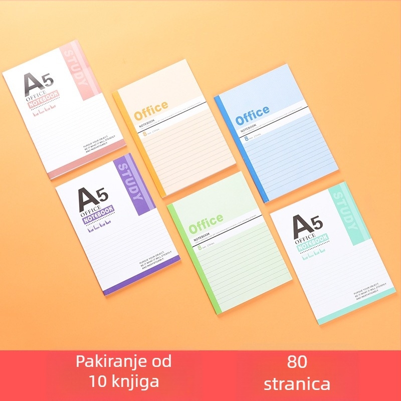 Beležnica s plastičnim povezom, bež papir, 58 listova (116 stranica), 55 g/m², kreativni stil
