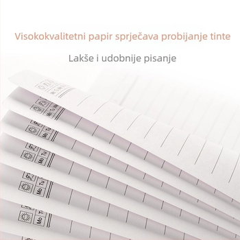 Spiralna bilježnica s PP korom, papir 70 g/m², 100–200 stranica, japansko-korejski stil