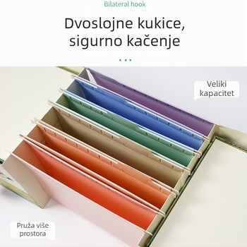 Brzi klip za viseće arhive s klasifikacijskim etiketama, PP materijal, model 260112