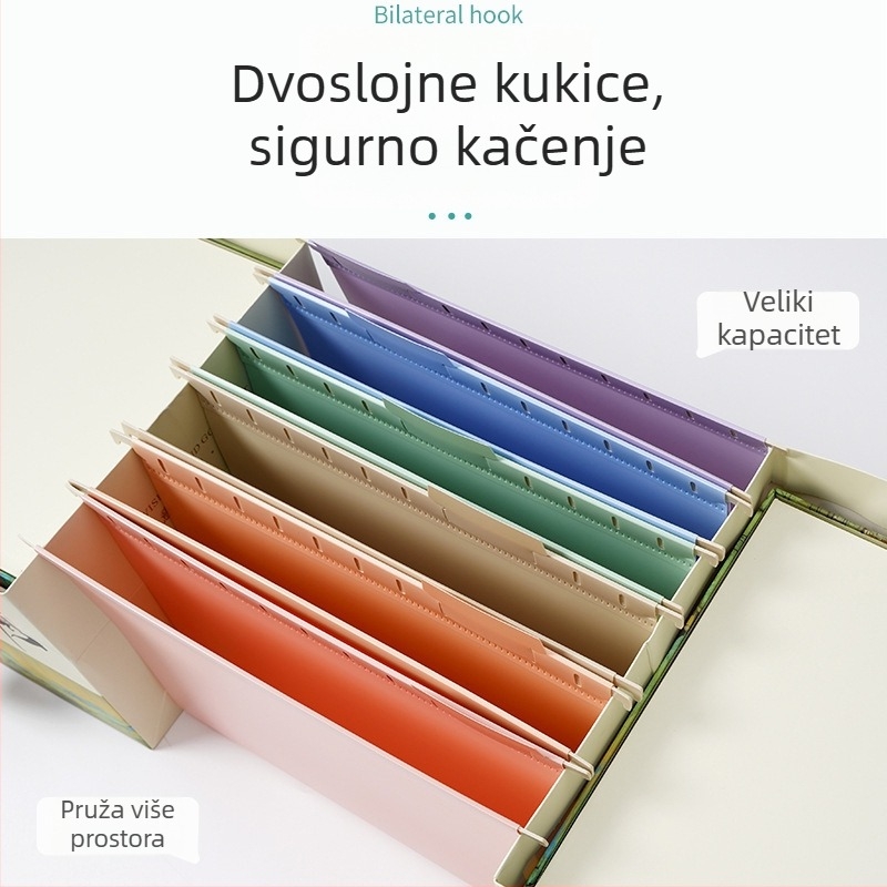Brzi klip za viseće arhive s klasifikacijskim etiketama, PP materijal, model 260112