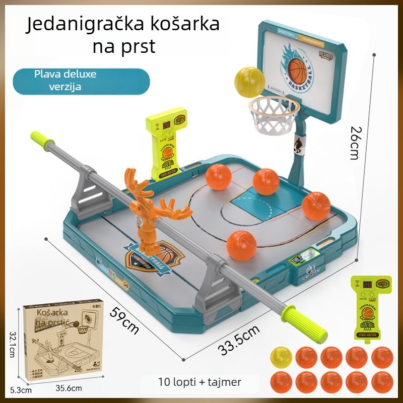 Dječja stolna igra basketa prstima – unutarnje interaktivno natjecanje uz tajmer, za djecu od 4 do 6 godina