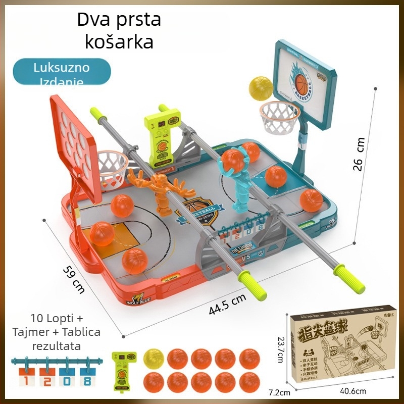 Dječja stolna igra basketa prstima – unutarnje interaktivno natjecanje uz tajmer, za djecu od 4 do 6 godina