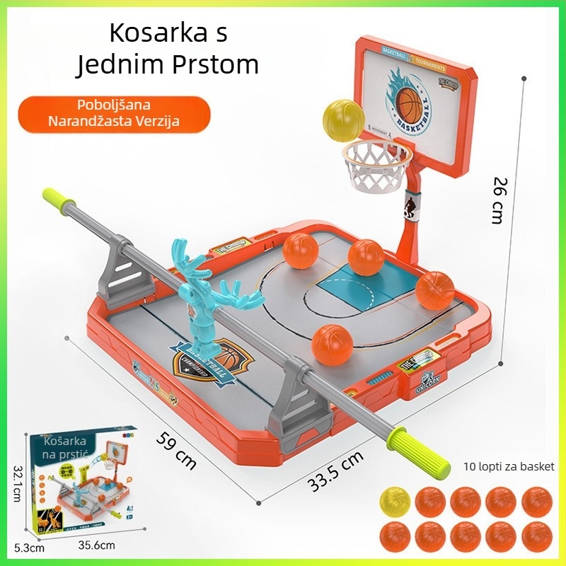 Dječja stolna igra basketa prstima – unutarnje interaktivno natjecanje uz tajmer, za djecu od 4 do 6 godina