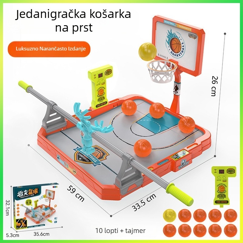 Dječja stolna igra basketa prstima – unutarnje interaktivno natjecanje uz tajmer, za djecu od 4 do 6 godina