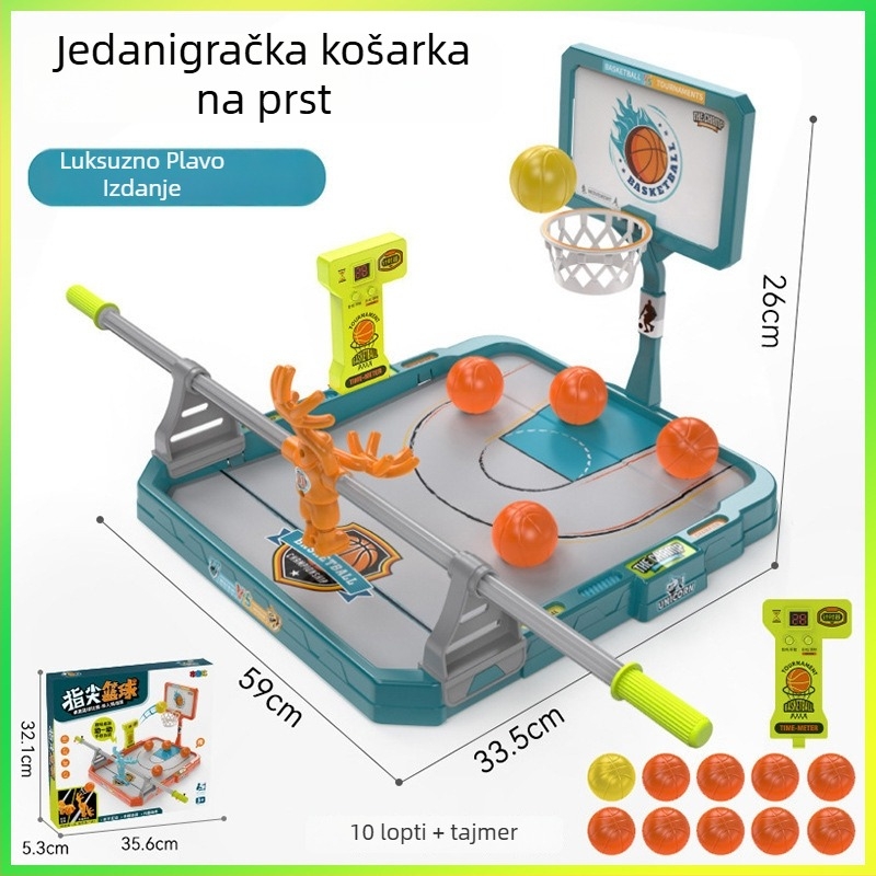 Dječja stolna igra basketa prstima – unutarnje interaktivno natjecanje uz tajmer, za djecu od 4 do 6 godina