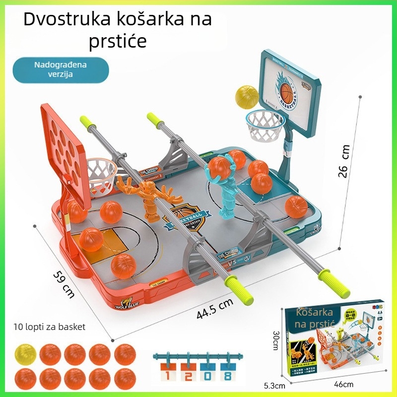 Dječja stolna igra basketa prstima – unutarnje interaktivno natjecanje uz tajmer, za djecu od 4 do 6 godina