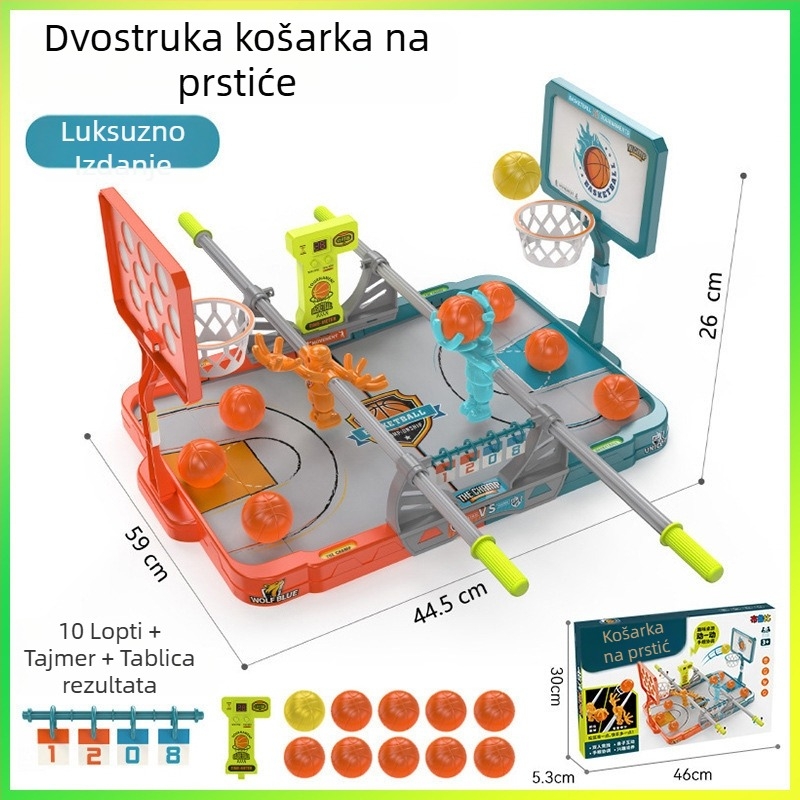 Dječja stolna igra basketa prstima – unutarnje interaktivno natjecanje uz tajmer, za djecu od 4 do 6 godina