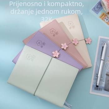 Bilježnica Sakura serije, šivano uvez, PU korica, Dowling papir, 80 g, 50-100 stranica