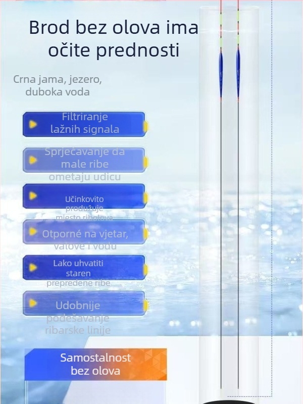 Plovak za vertikalni drift, marka Yueyang threesome, materijal: kompozitni materijal, porijeklo Linxiang, Hunan, kategorija: plovci i bure