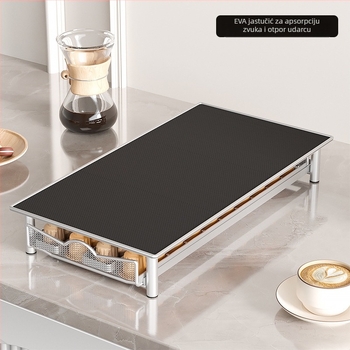 Love to pick up home Ladica‑tip kuhinjskog skladišta od karbonskog čelika za Nespresso kapsule – 1 razina, stolna instalacija, 6 kutija