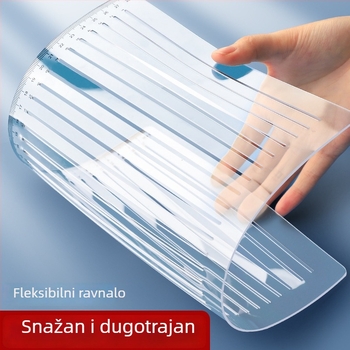 A4 ravnalo s mrežom, bez linija, razmak 0,9 cm i 1 cm, alat za magistarski ispit