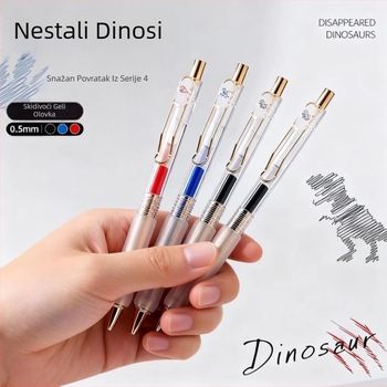 Heshuo Student gel pero na klik, otporan na padove, metalni vrh, plastično kućište, brzo sušeće mastilo, za ispite