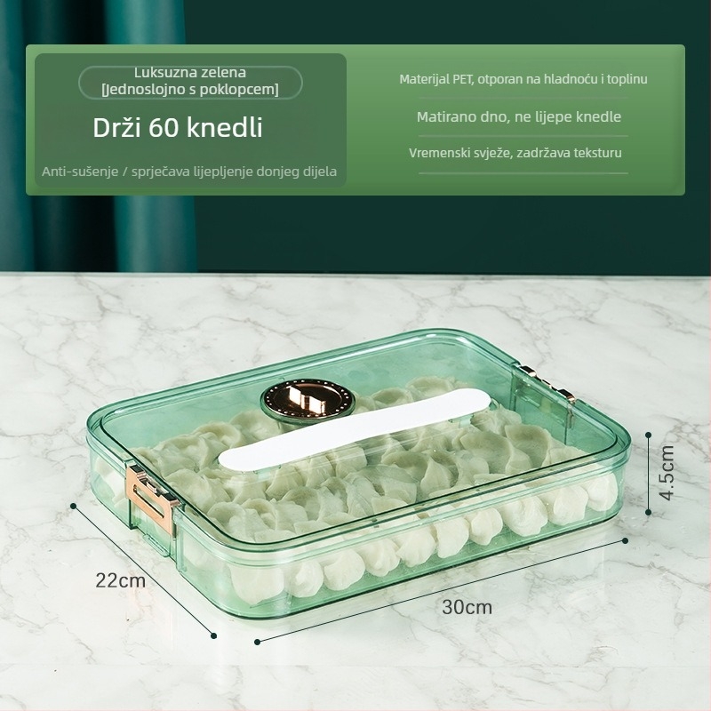 Kutija za knedle s kineskim dizajnom, plastika za hranu, skladištenje i očuvanje svježine