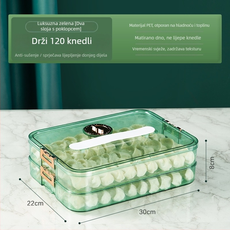 Kutija za knedle s kineskim dizajnom, plastika za hranu, skladištenje i očuvanje svježine