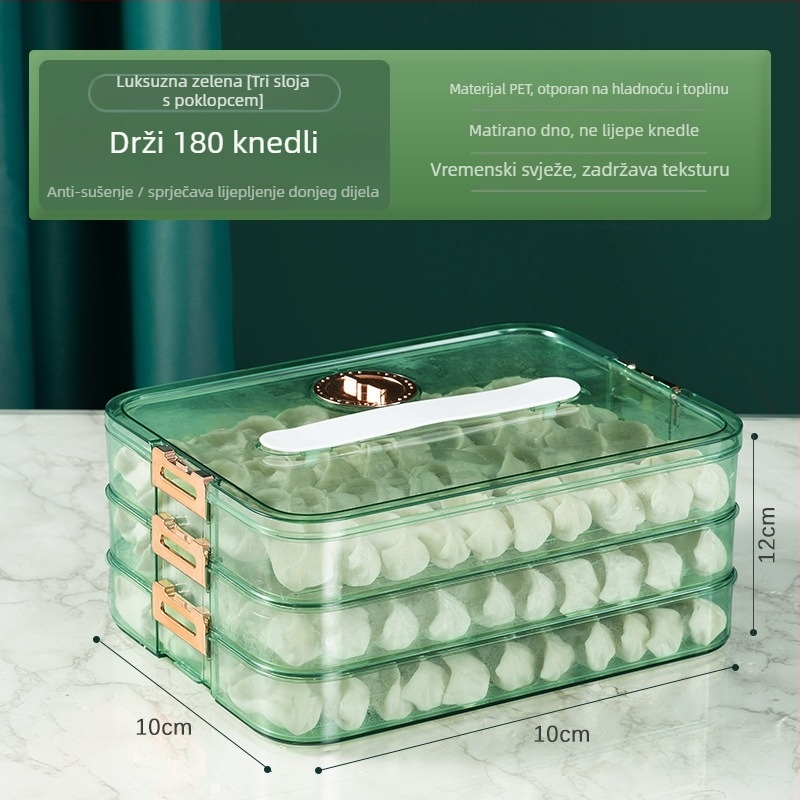 Kutija za knedle s kineskim dizajnom, plastika za hranu, skladištenje i očuvanje svježine