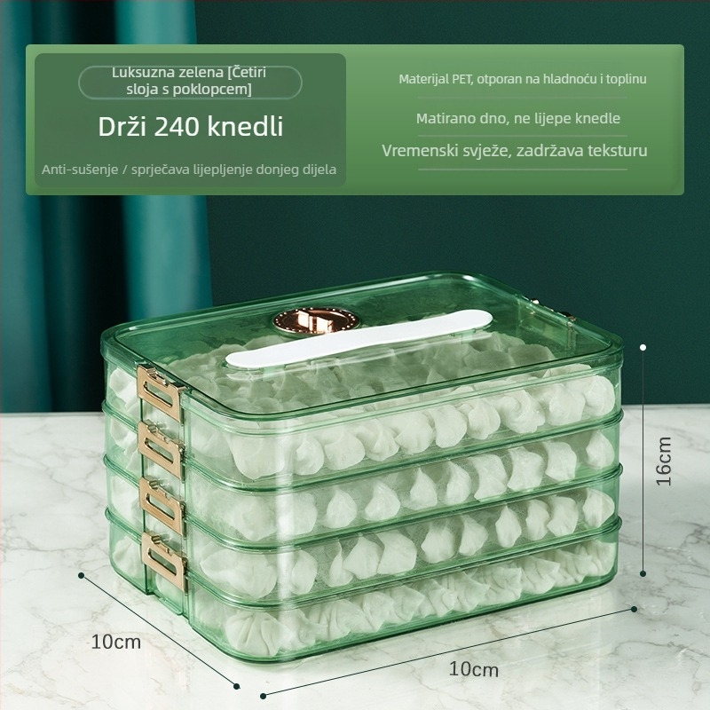 Kutija za knedle s kineskim dizajnom, plastika za hranu, skladištenje i očuvanje svježine