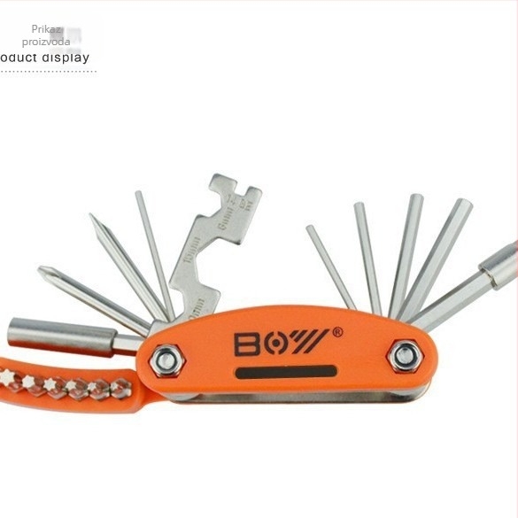BOY Set alata za popravak guma bicikla za MTB - višenamjenski alat, CRV materijal, prilagodljiv