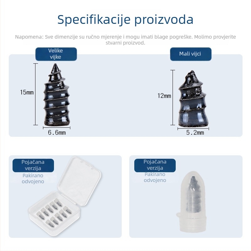 Nokti za popravak guma (gljivi nokti) - metalni, bez prilagodbe, bez uvoza, generička marka