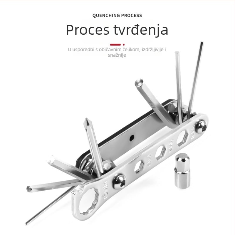 Set alata za popravak bicikla, višenamjenski set ključeva, 15-u-1 / 16-u-1, metal, marka Jielun