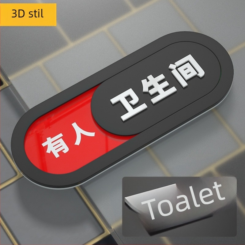 Znak stanja toaleta – UV tisak, visokokvalitetan akril, znak za vrata, portali znak, Haolong Craft