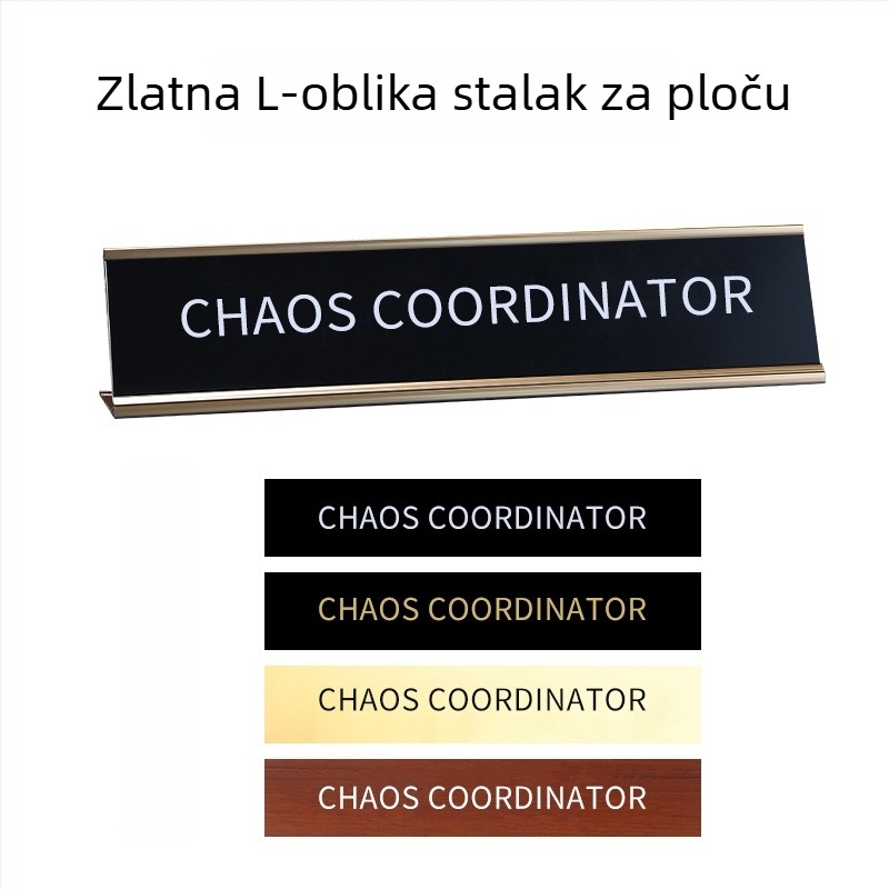 Aluminijska pločica za stol s L-oblikom utora, drveni uzorak i UV tisak