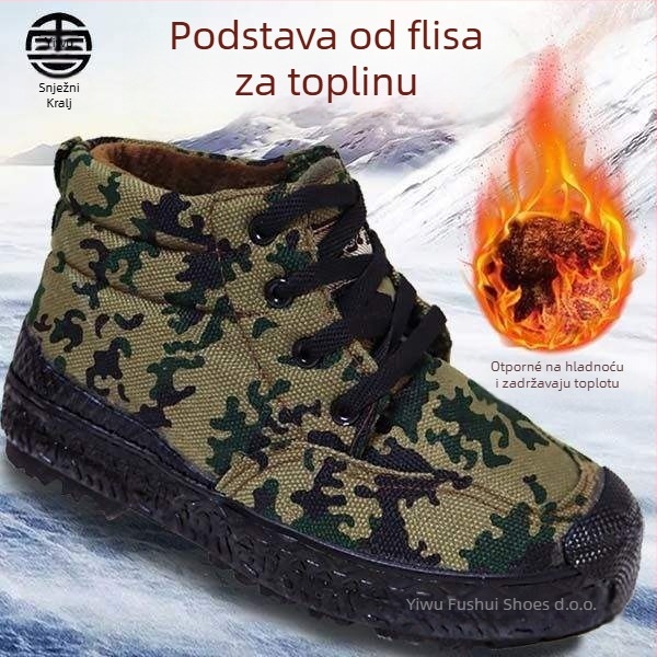 Planinarske cipele za hodanje s visokim gornjim dijelom, tople, muške, za odrasle