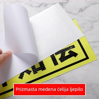 Reflektirajući sigurnosni znak pristupa - Ne prati vozilo (UV ispis), Materijal: reflektirajući film, Pogodno za stambene nekretnine, podzemne garaže i uredska parkirališta, Prilagodljivo