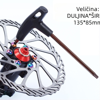 Torx ključ T25 za planinski bicikl, S2 čelik, LIEPEY – alat za ugradnju i demontažu vijaka disk kočnice
