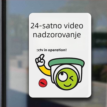 Beilong akrilni znak za zonu nadzora, prilagodljiv, podsjetnik nadzora