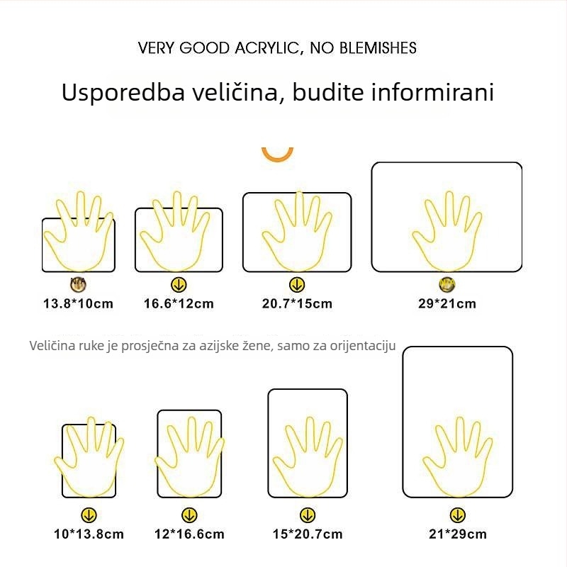 Beilong akrilni znak za zonu nadzora, prilagodljiv, podsjetnik nadzora