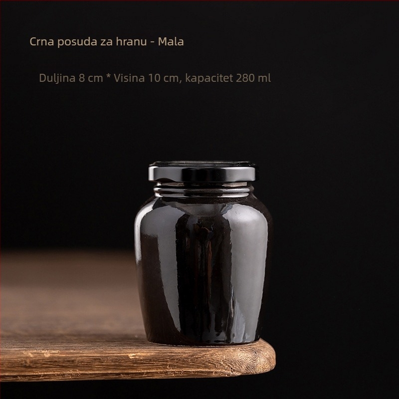 Keramička posuda za hranu, okruglog oblika, retro stil, kapacitet 301–500 ml, vodonepropusno zatvaranje, nije prikladna za mikrovalnu pećnicu