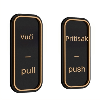 Akrilni znak za klizna vrata Push-Pull | UV tisak | prilagodljiv