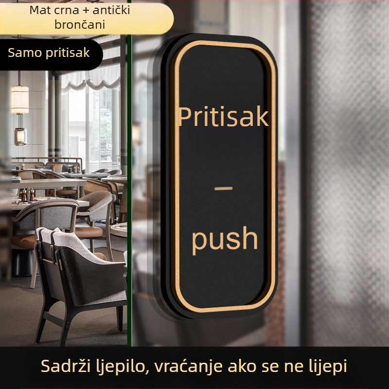 Akrilni znak za klizna vrata Push-Pull | UV tisak | prilagodljiv