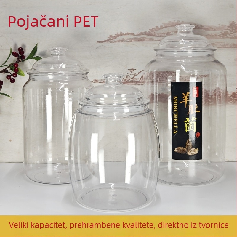 Plastična hermetički zatvorena posuda za skladištenje s debelim stijenkama, minimalistički stil, kapacitet 1–2 L, nepravilnog oblika, mogućnost prilagodbe