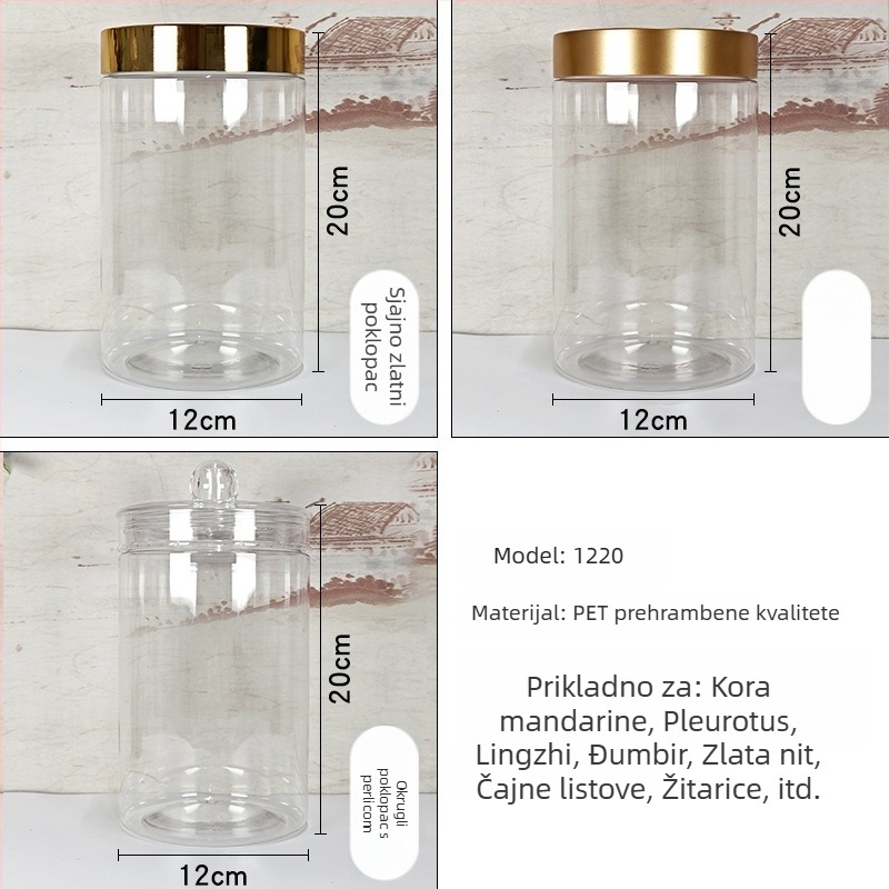 Plastična hermetički zatvorena posuda za skladištenje s debelim stijenkama, minimalistički stil, kapacitet 1–2 L, nepravilnog oblika, mogućnost prilagodbe