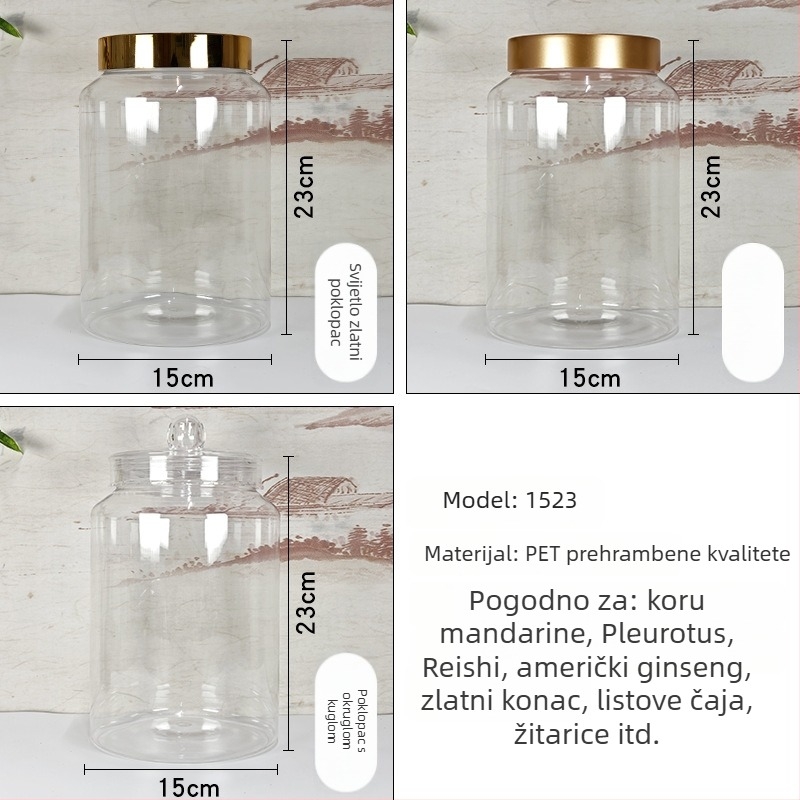 Plastična hermetički zatvorena posuda za skladištenje s debelim stijenkama, minimalistički stil, kapacitet 1–2 L, nepravilnog oblika, mogućnost prilagodbe