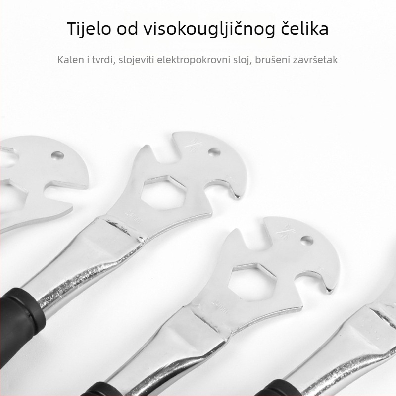 Ključ za pedale za planinski bicikl – čelični alat za demontažu prednje i zadnje osovine, marka Linding